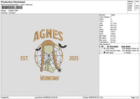 Agnestext Embroidery File 6 sizes