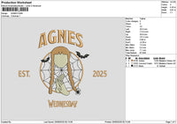 Agnestext Embroidery File 6 sizes