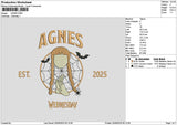 Agnestext Embroidery File 6 sizes
