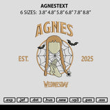 Agnestext Embroidery File 6 sizes