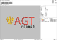 AGT Foods Embroidery File 5 sizes