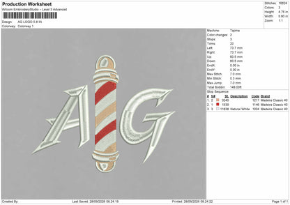 Ag Text Embroidery Machine Designs 2 Files