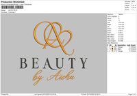 Beauty A Embroidery File 6 sizes