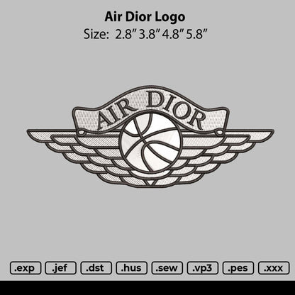 Air Dior Embroidery File 4 size