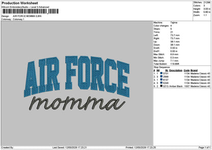 Mommatext Embroidery File 6 sizes