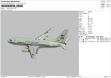 Airplane Embroidery File 5 sizes