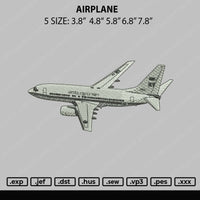 Airplane Embroidery File 5 sizes