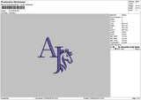 Aj Horse Embroidery File 6 sizes