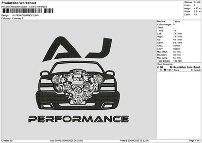 Ajtext Embroidery File 6 sizes
