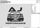 Ajtext Embroidery File 6 sizes