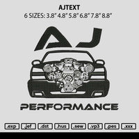 Ajtext Embroidery File 6 sizes