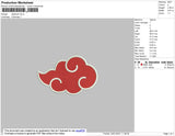 Akatsuki Logo Embroidery File 5 size