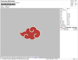 Akatsuki Logo Embroidery File 5 size