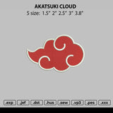 Akatsuki Logo Embroidery File 5 size