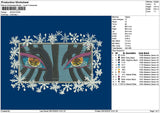 Akazasnow Embroidery File 6 sizes