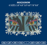 Akazasnow Embroidery File 6 sizes