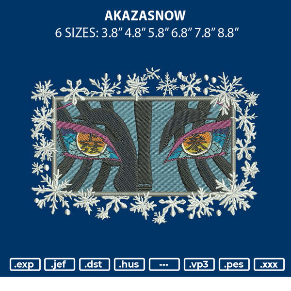Akazasnow Embroidery File 6 sizes