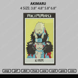 Akimaru Embroidery File 4 size