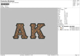 AK LV Embroidery File 4 size