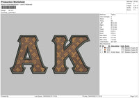 AK LV Embroidery File 4 size