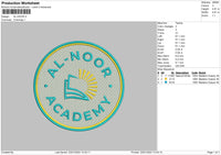 Al Noor Embroidery File 6 sizes