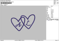 Al Heart Embroidery File 6 sizes