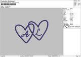 Al Heart Embroidery File 6 sizes