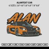 Alantext Car Embroidery File 6 sizes