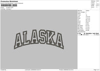 Alaskatext Embroidery File 6 sizes