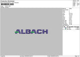 Albachtext Embroidery File 6 sizes