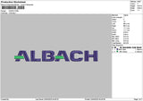 Albachtext Embroidery File 6 sizes