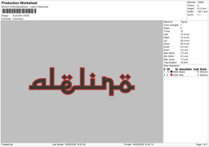 ALELINO Embroidery DESIGN File