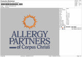 Allergytext Embroidery File 6 sizes