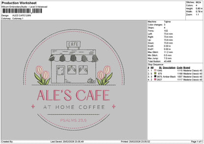 Alestext Embroidery File 6 sizes