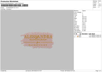 Alessandra Embroidery Fle 6 sizes