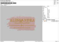 Alessandra Embroidery Fle 6 sizes