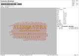 Alessandra Embroidery Fle 6 sizes