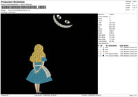 Alice In Wonderland 002 Embroidery File 5 sizes