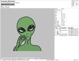 Alien 001 Embroidery File 4 size