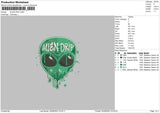 Alien Drip Embroidery File 5 sizes