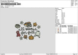 Bookedtext v2 Embroidery File 6 sizes