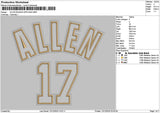 Allentext App Embroidery File 6 sizes
