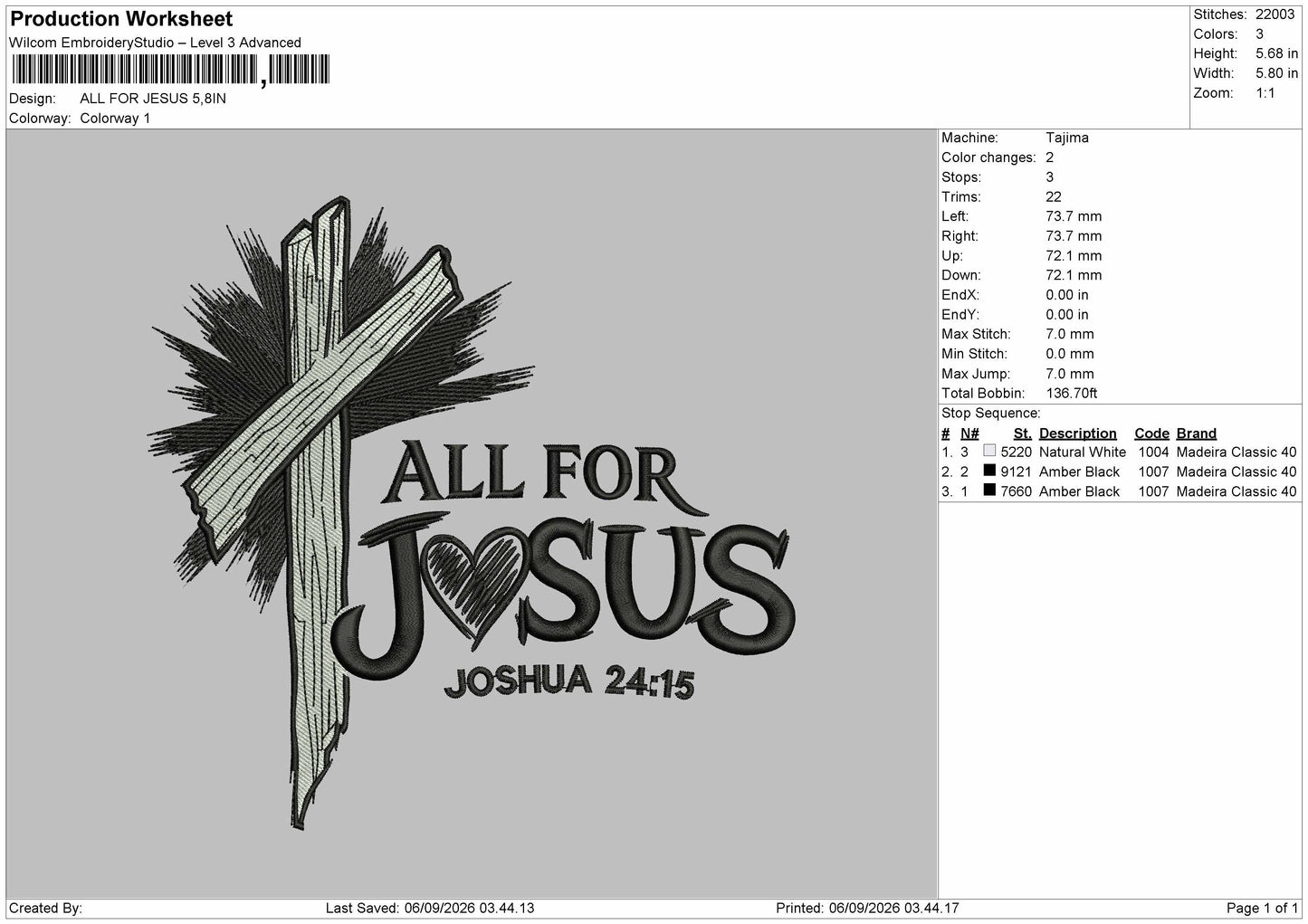Jesus Text 0609 Embroidery Machine Design File 6 sizes