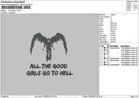Allgirlstext Embroidery File 6 sizes