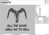 Allgirlstext Embroidery File 6 sizes