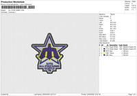 ALL STAR GAME Embroidery File 6 size