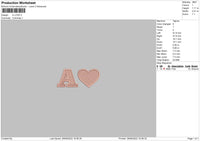 A Love Embroidery File 4 size