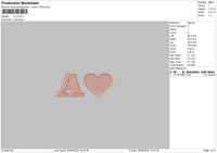 A Love Embroidery File 4 size