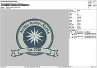 Alphacircle 01 Embroidery File 6 sizes