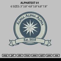Alphacircle 01 Embroidery File 6 sizes